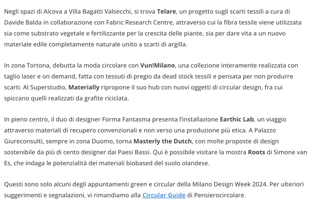 il testo dell'articolo dedicato a VUN! sulla pagina web renewablemattewr.eu